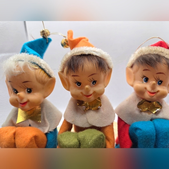 1960s Knee Hugger Elves Set Of 3 Rare Colors Made In Japan - Picture 3 of 3